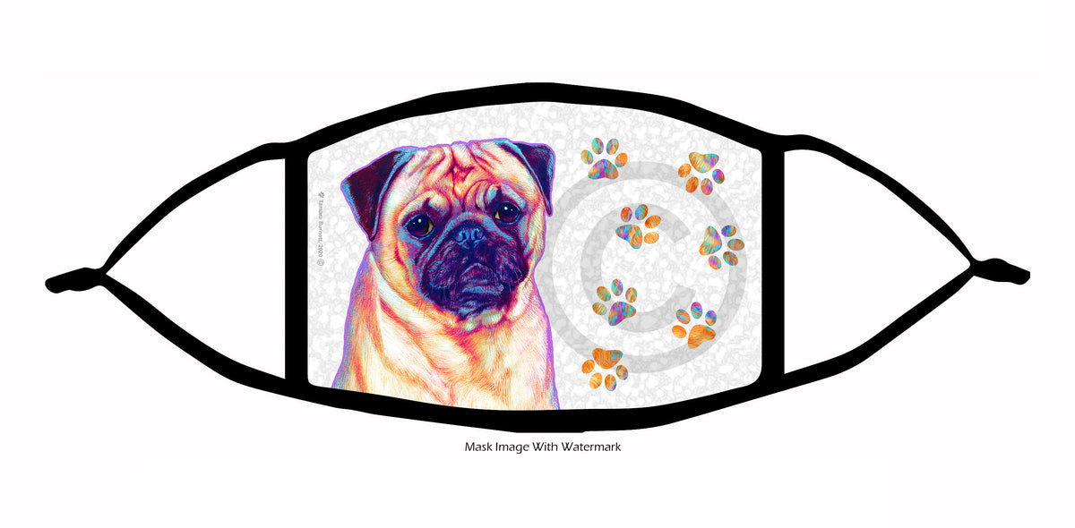 Pug (Fawn) Face Mask