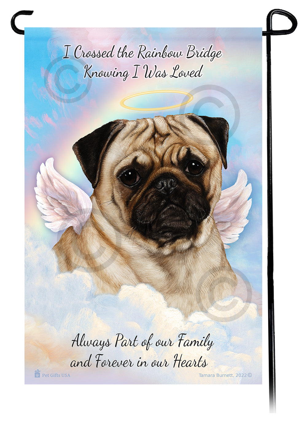 Pug Memorial - Garden Flag