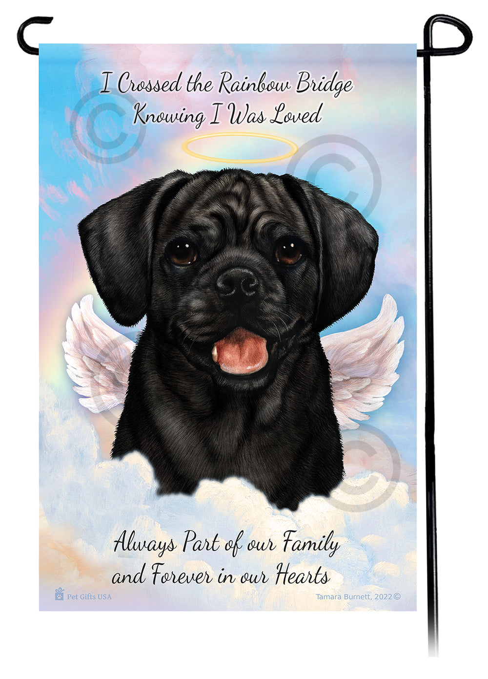 Puggle Memorial Garden Flags