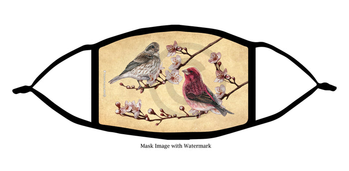 Purple Finch Face Mask