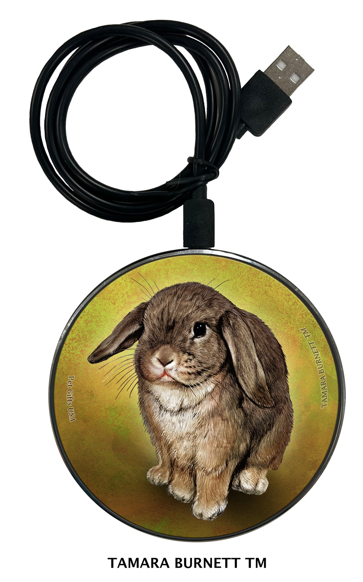 Rabbit Mini Lop Agouti Zoomies Wireless Charger