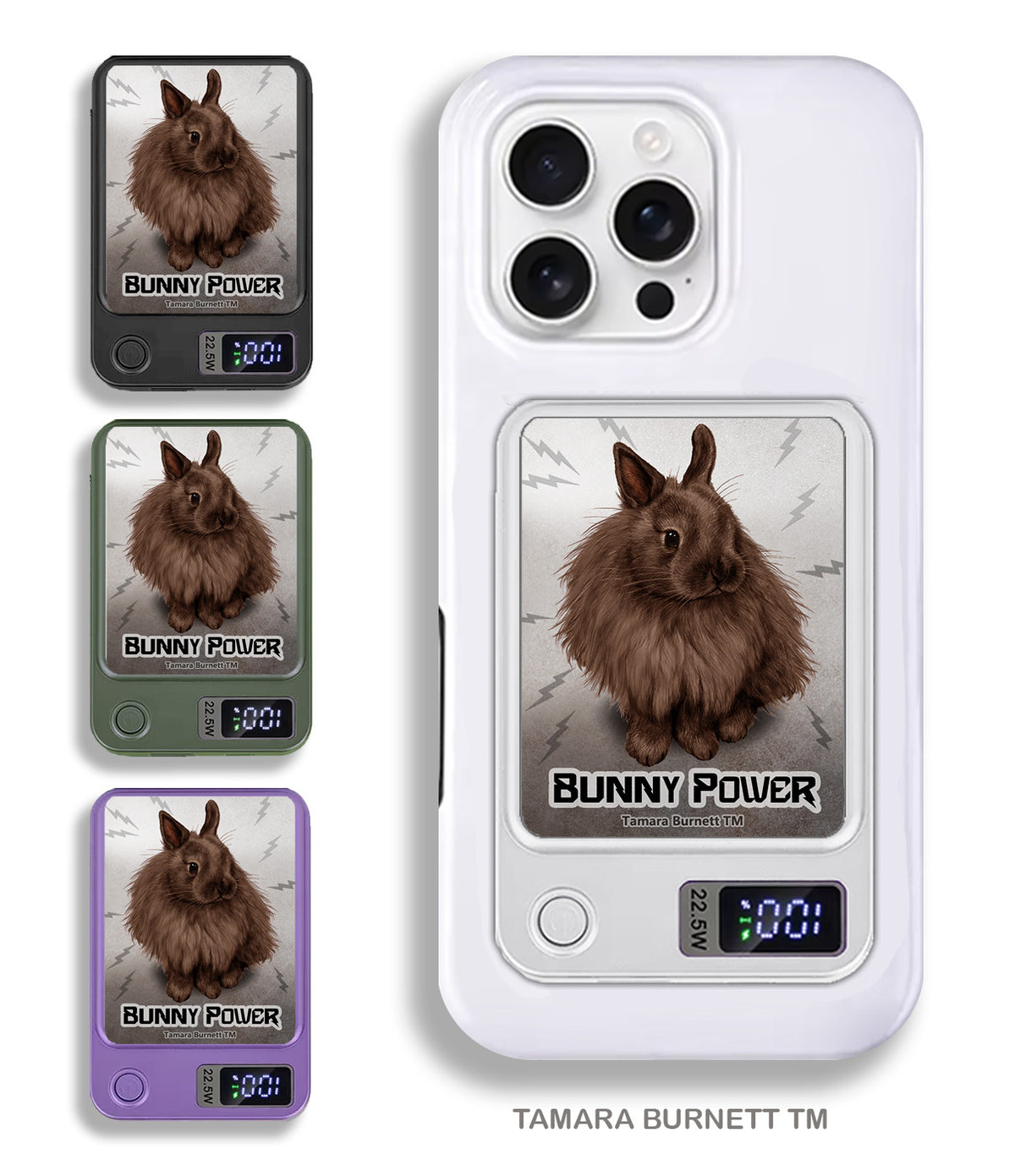 Rabbit Jersey Wooley Chocolate Phone Bank Wireless Charger