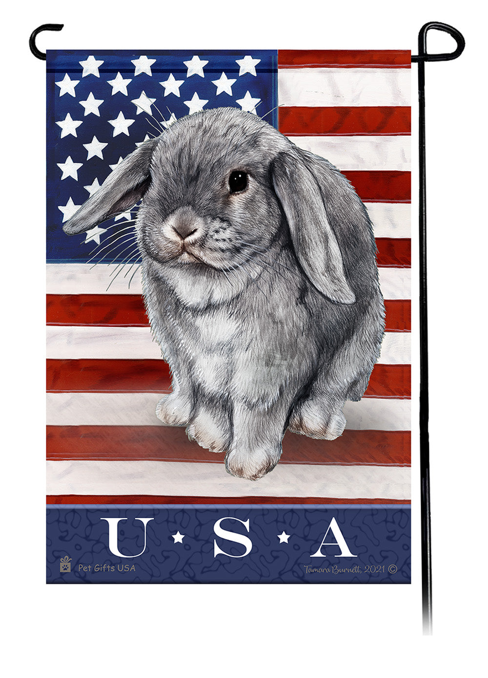 Mini Lop Rabbit True Blue - Garden Flag