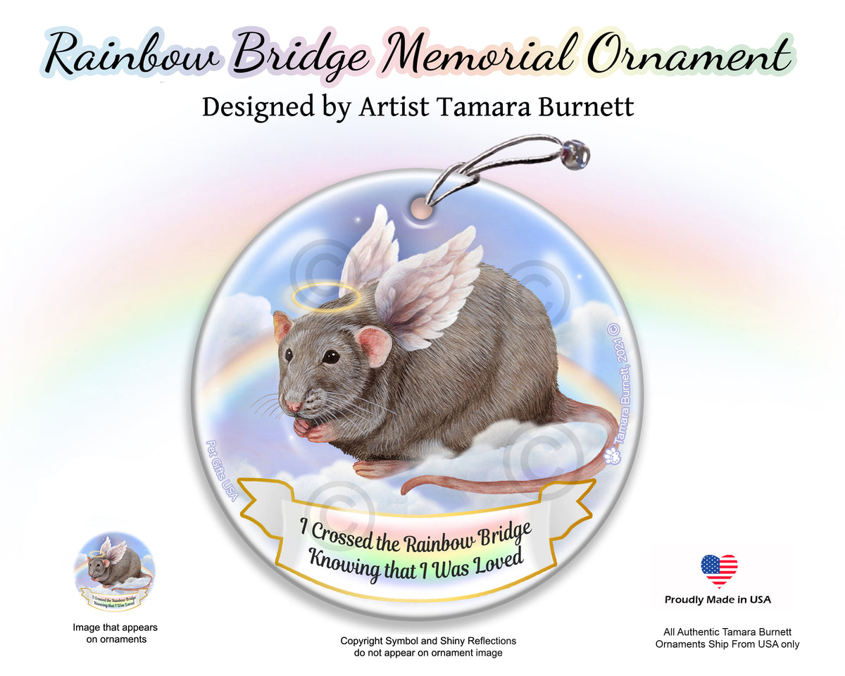 Fancy Rat Dark Grey Solid Ornament