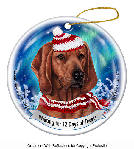 Redbone Coonhound 12 Days of Treats Ornament