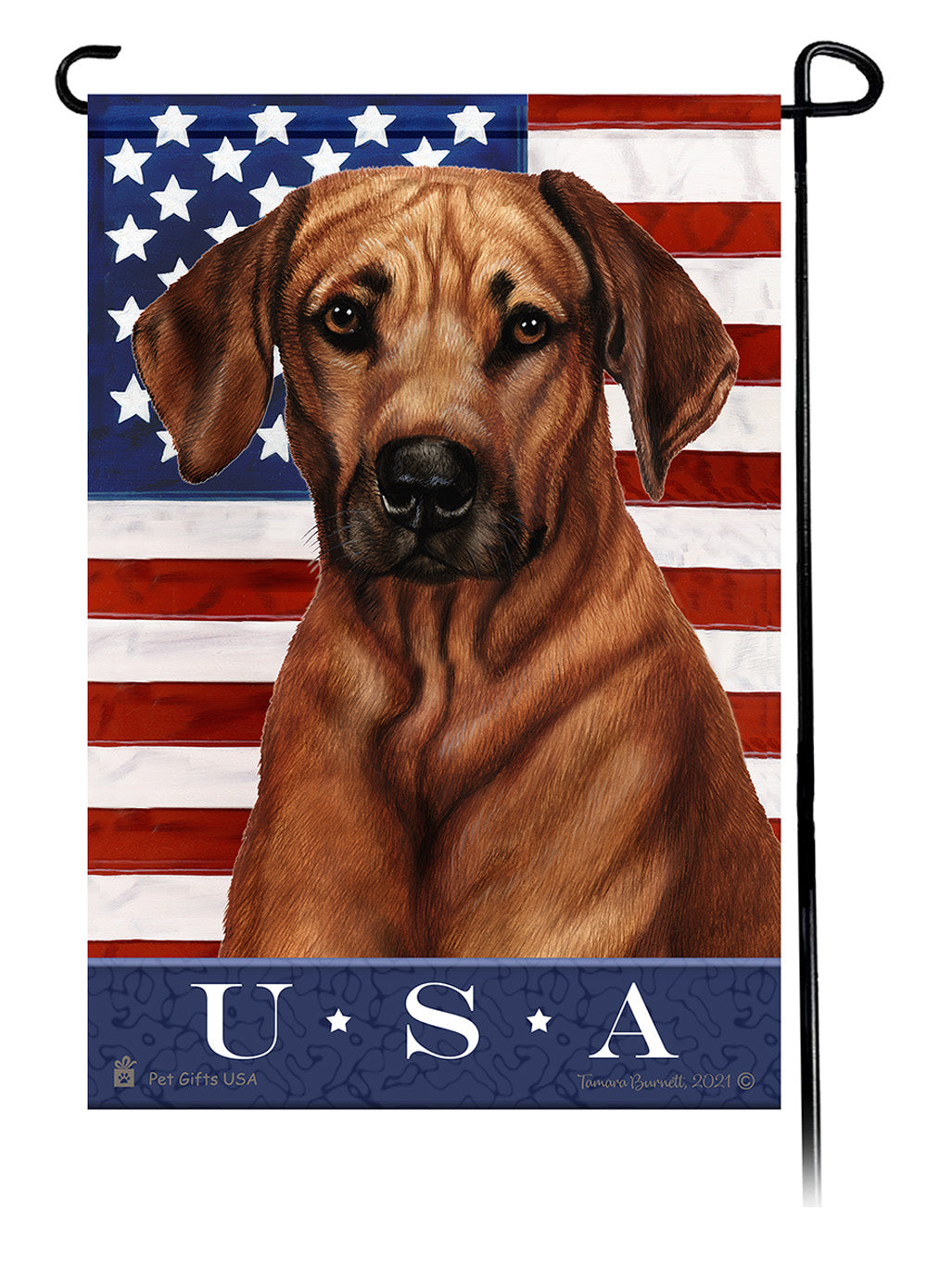 Rhodesian Ridgeback True Blue Garden Flags