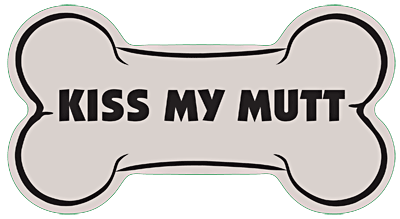 Mutt Bone Shaped Stuck On Pedigree Sticker