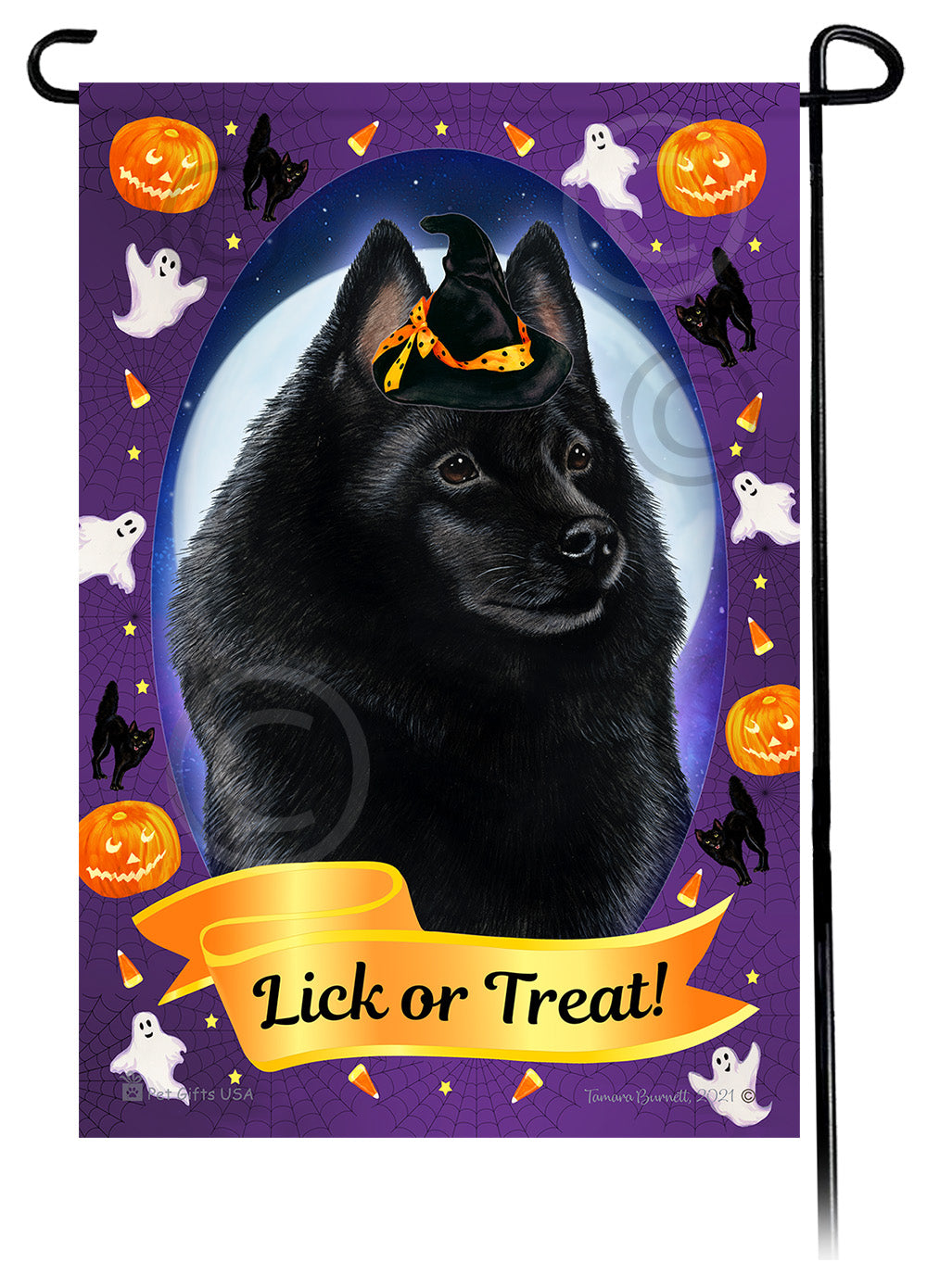 Schipperke Halloween Howls Garden Flags