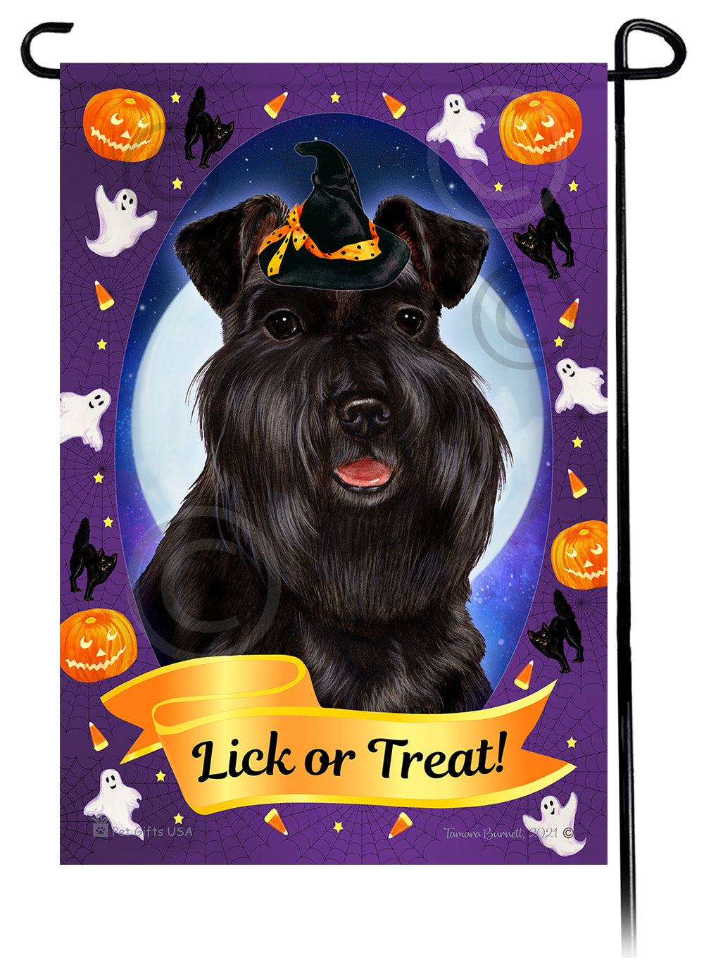 Schnauzer Halloween Howls - Garden Flag