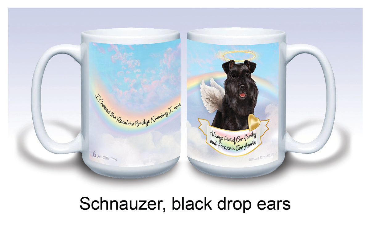 Schnauzer Black Uncropped Memorial Mug 15 oz