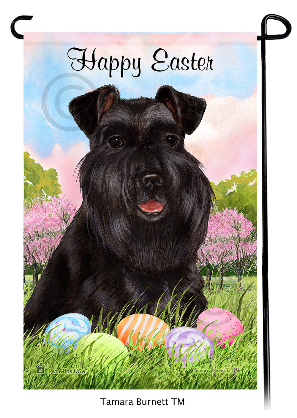 Schnauzer Happy Easter - Garden Flag