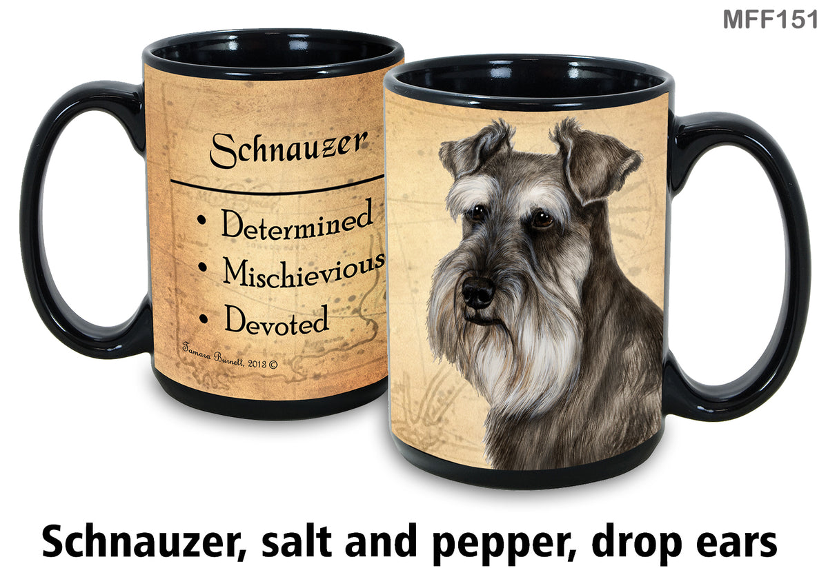 Schnauzer (Uncropped) - My Faithful Friends Mug 15 oz