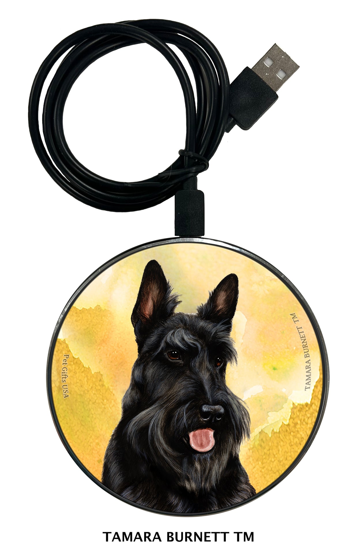 Scottish Terrier Black Zoomies Wireless Charger
