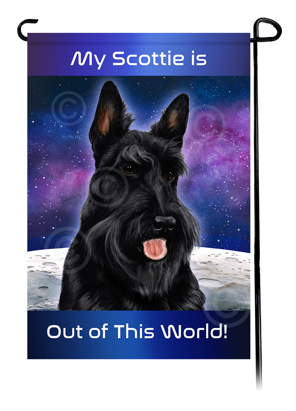 Scottish Terrier Out Of This World Garden Flags