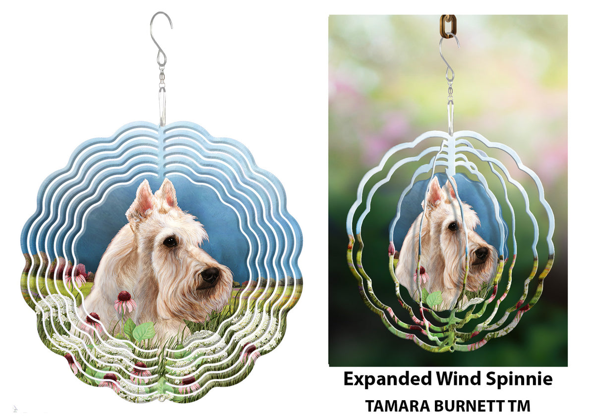 Scottish Terrier Wheaten Wind Spinner
