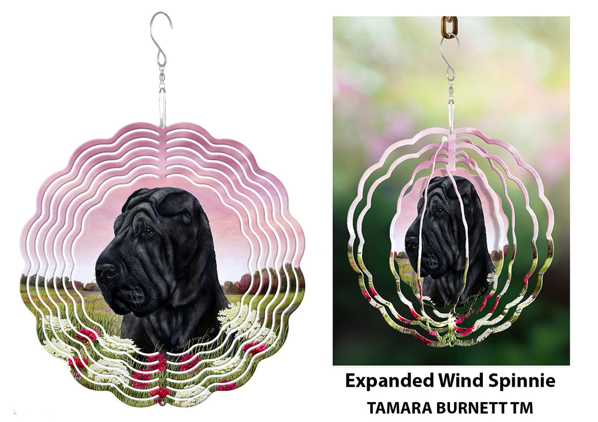 Shar Pei Black Style 2 Wind Spinner