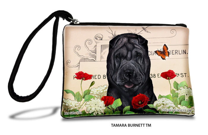 Shar Pei Black Zippees Pet Pouch