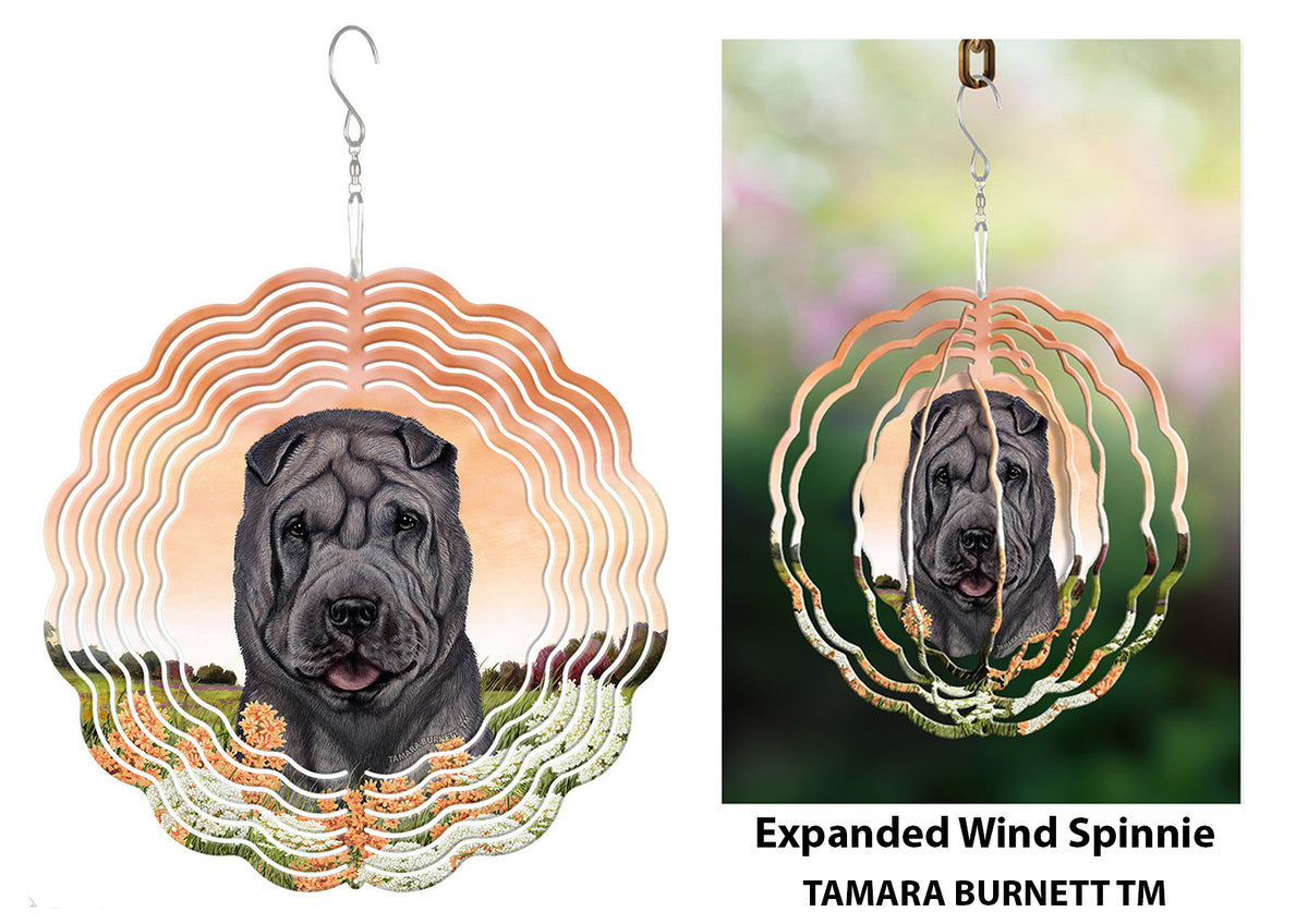 Shar Pei Blue Wind Spinner