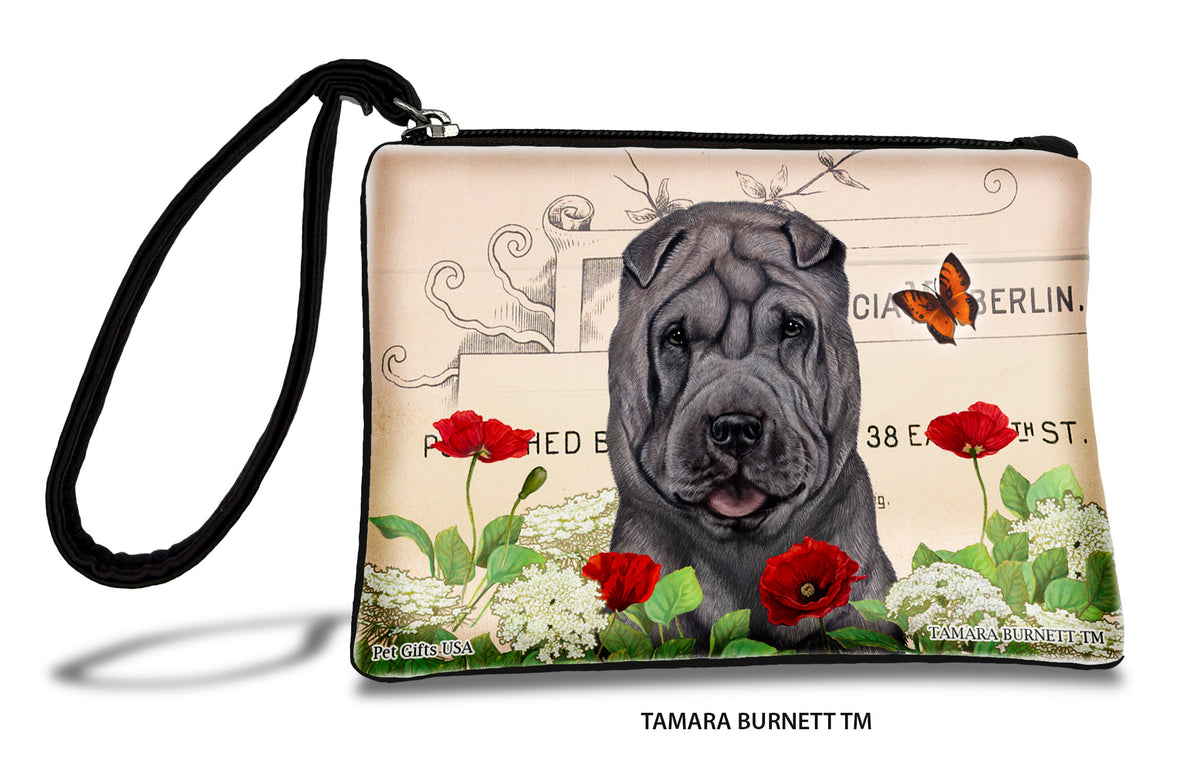 Shar Pei Blue Zippees Pet Pouch