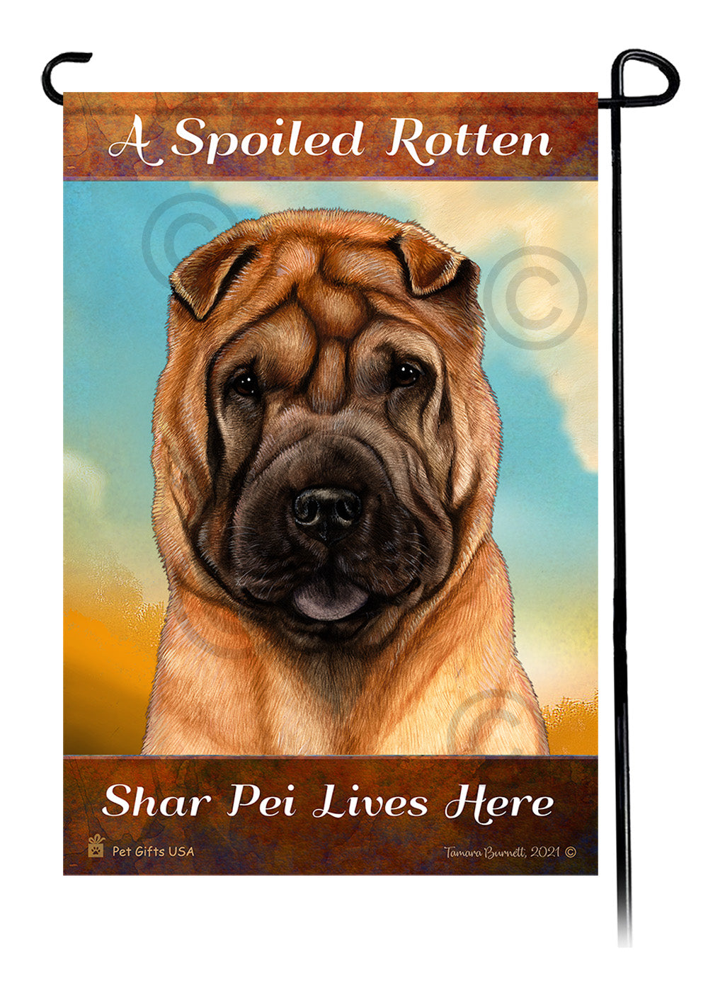 Shar Pei Spoiled Rotten - Garden Flag