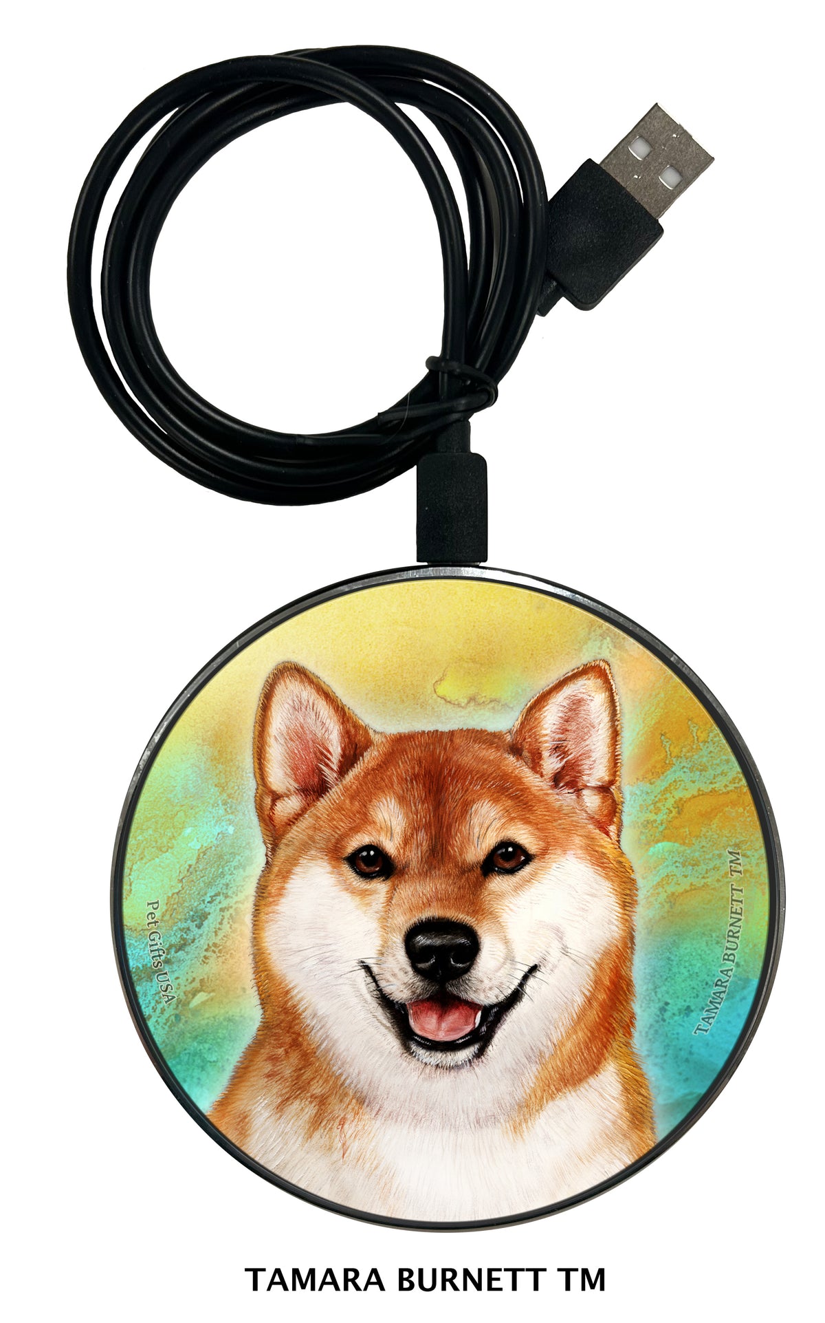 Shiba Inu Red and White Zoomies Wireless Charger