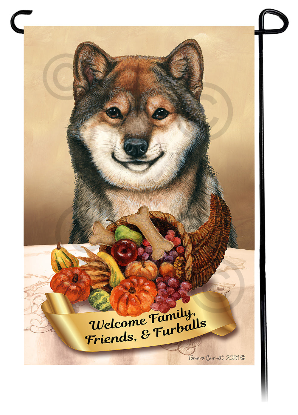 Shiba Inu Thanksgiving - Garden Flag
