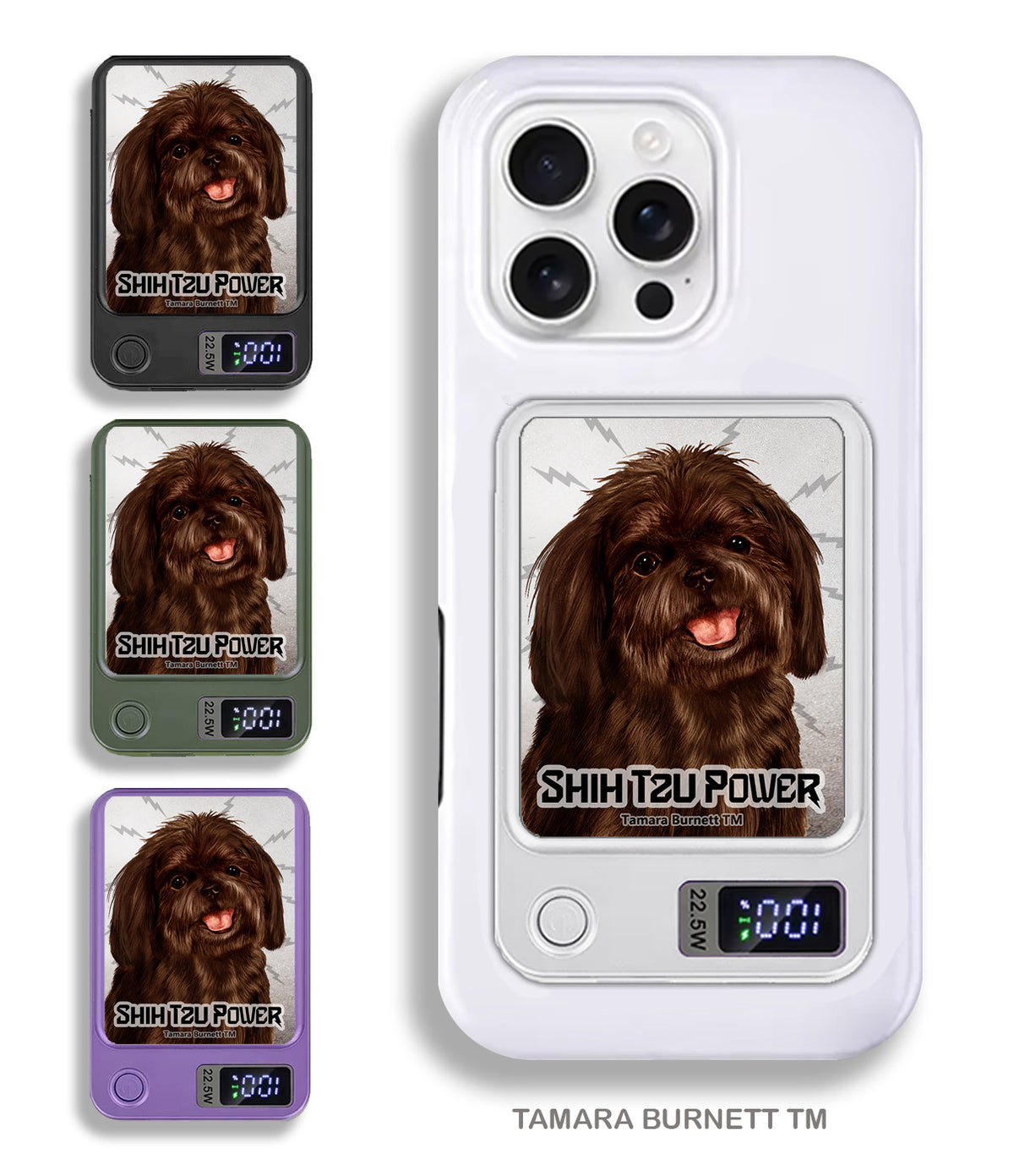 Shih Tzu Chocolate Phone Bank Wireless Charger