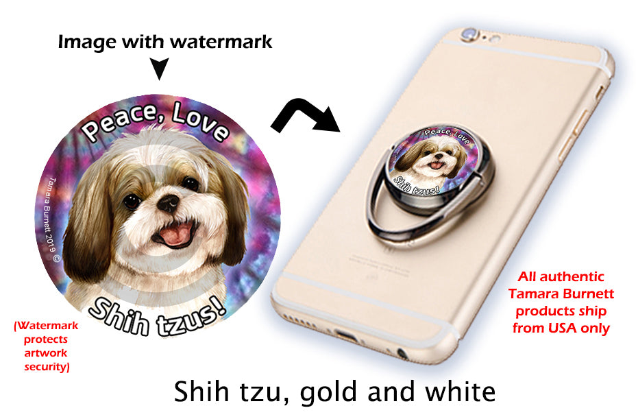 Shih Tzu Gold and White Phone Stand