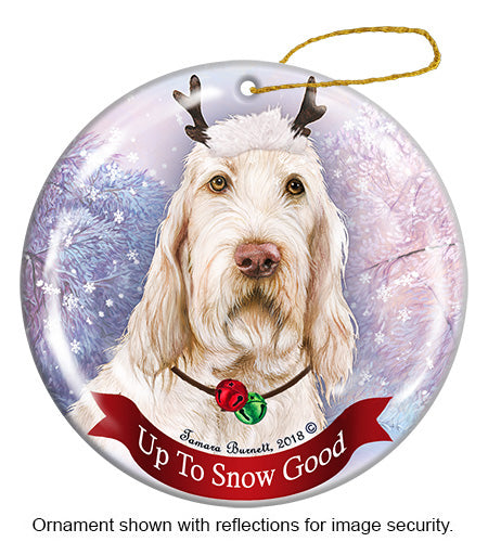 Spinone Italiano White Ornament