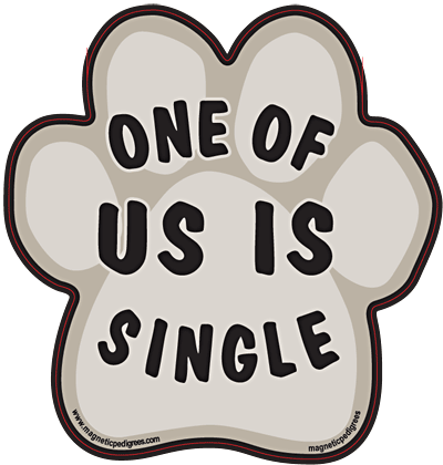 Paw Shaped Stuck On Pedigree Sticker