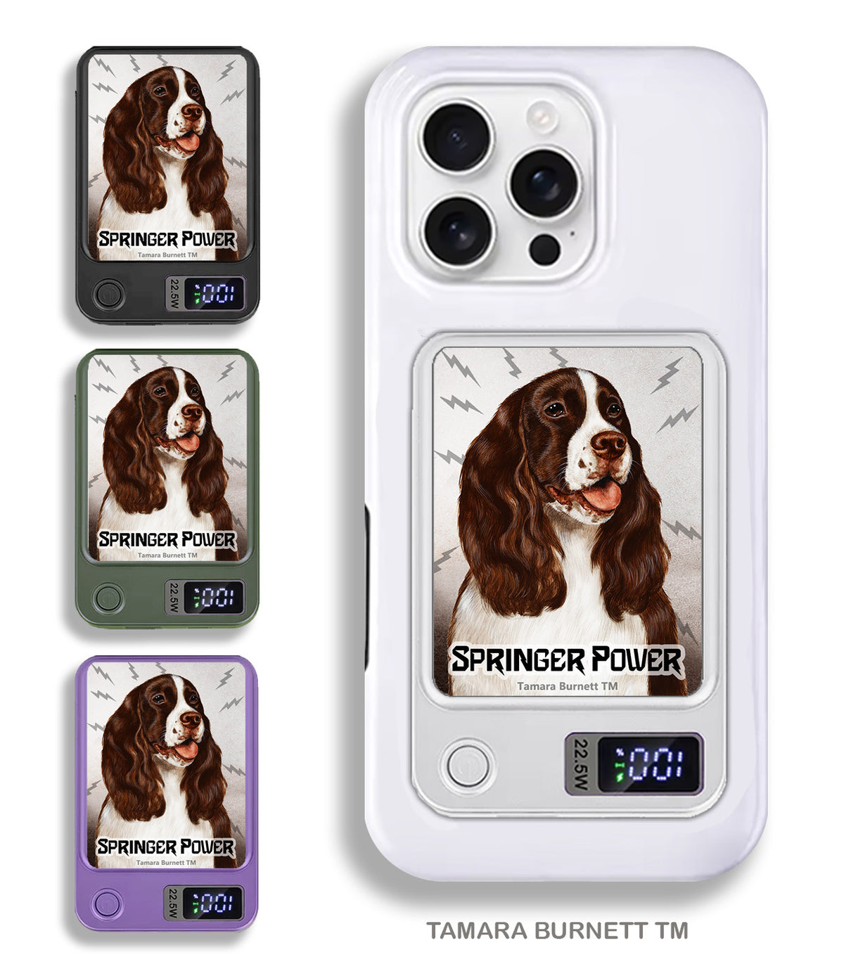 English Springer Spaniel Liver Phone Bank Wireless Charger