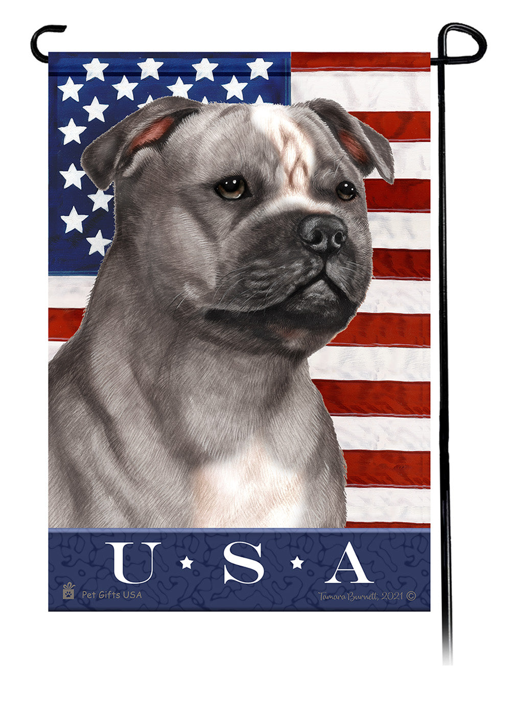Staffordshire Bull Terrier True Blue - Garden Flag