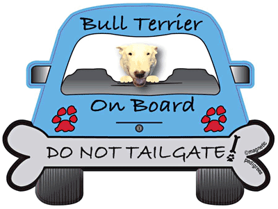 Bull Terrier Do Not Tailgate Magnets