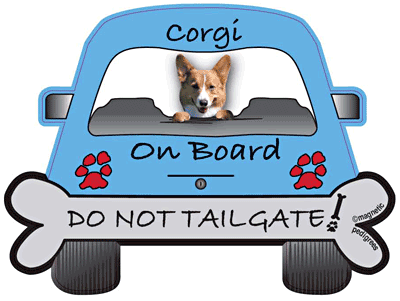 Corgi Do Not Tailgate Magnets