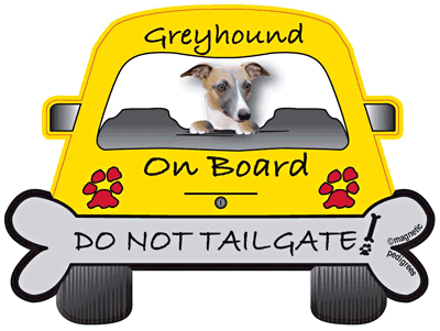 Greyhound Do Not Tailgate Magnets