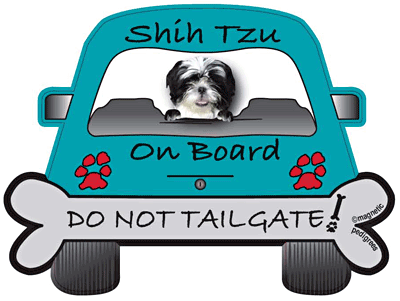 Shih Tzu Do Not Tailgate Magnets