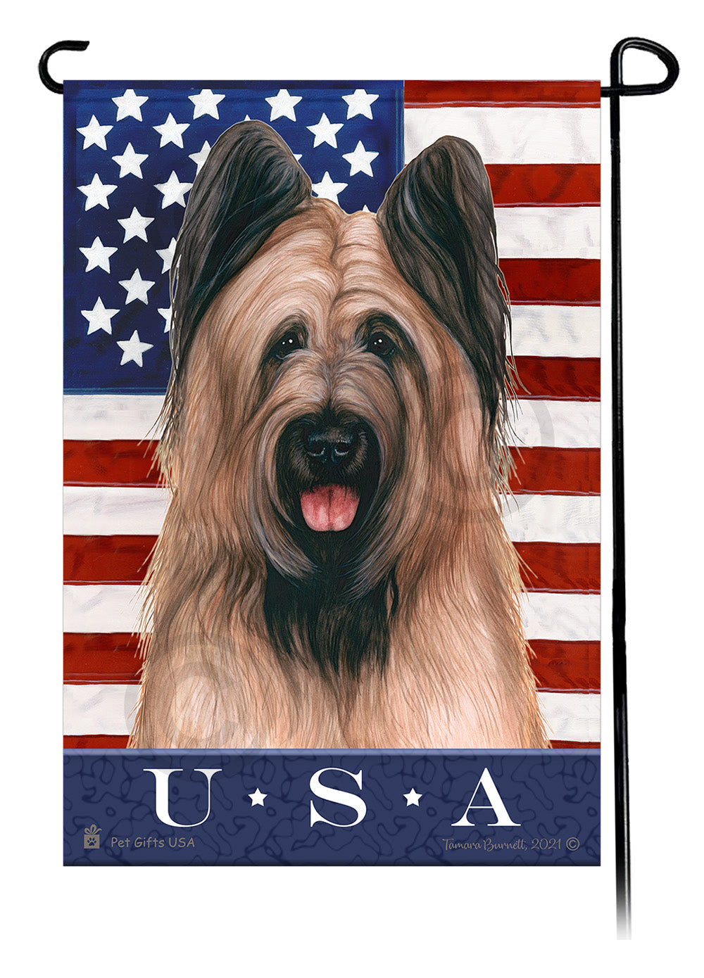 Briard True Blue - Garden Flag