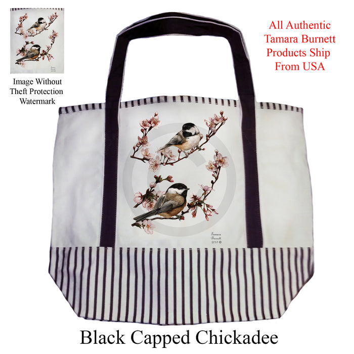 Black Capped Chickadee - Tote Bag