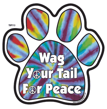  Tie Dye Paw Shaped Magnets