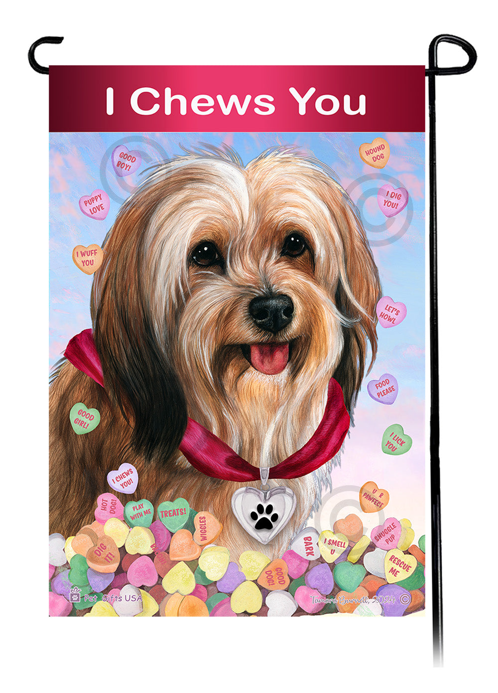 Tibetan Terrier Valentine Sweetheart - Garden Flag