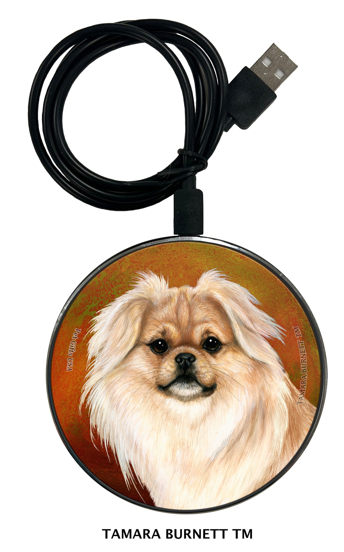 Tibetan Spaniel Cream Zoomies Wireless Charger