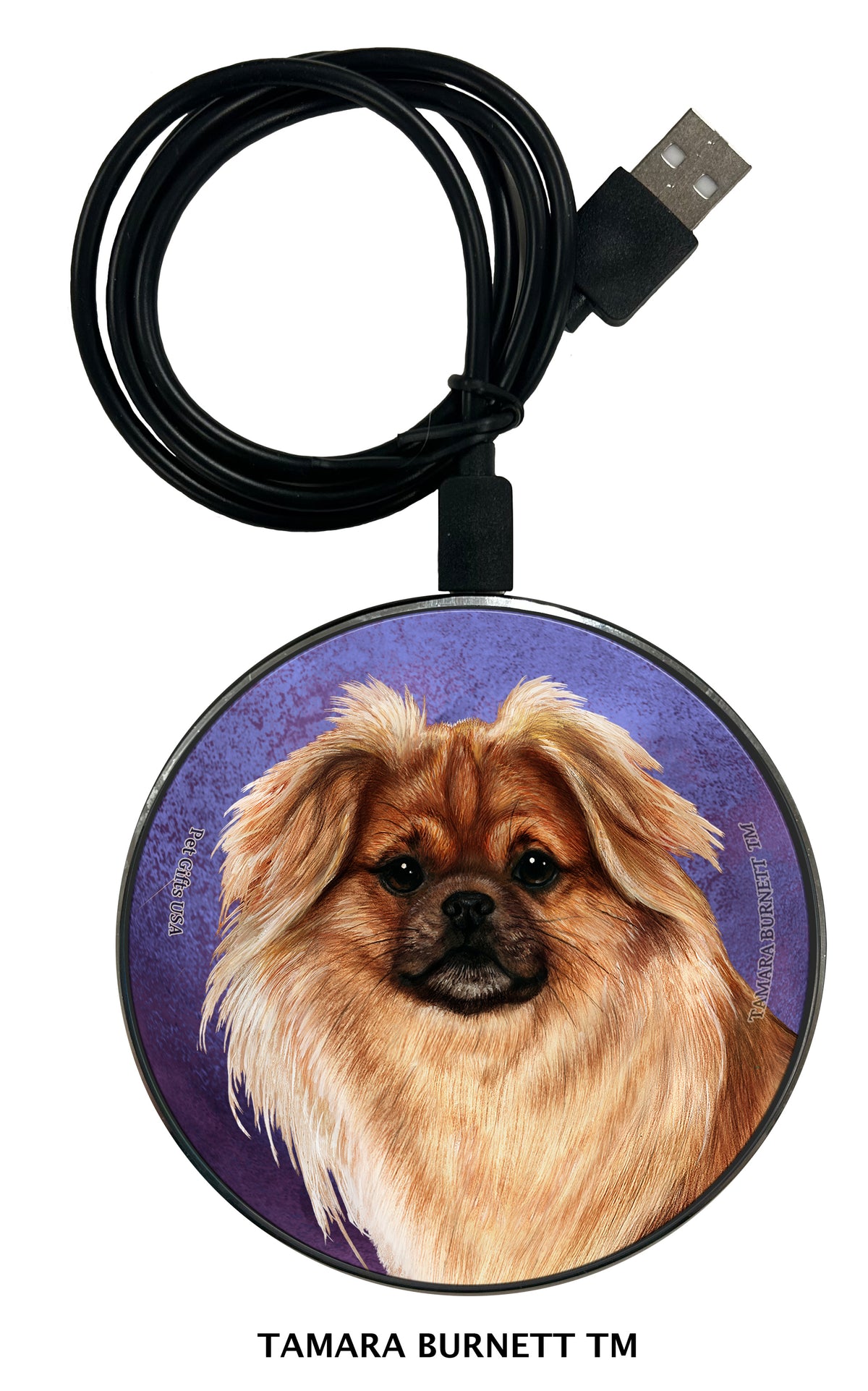 Tibetan Spaniel Fawn Sable Zoomies Wireless Charger