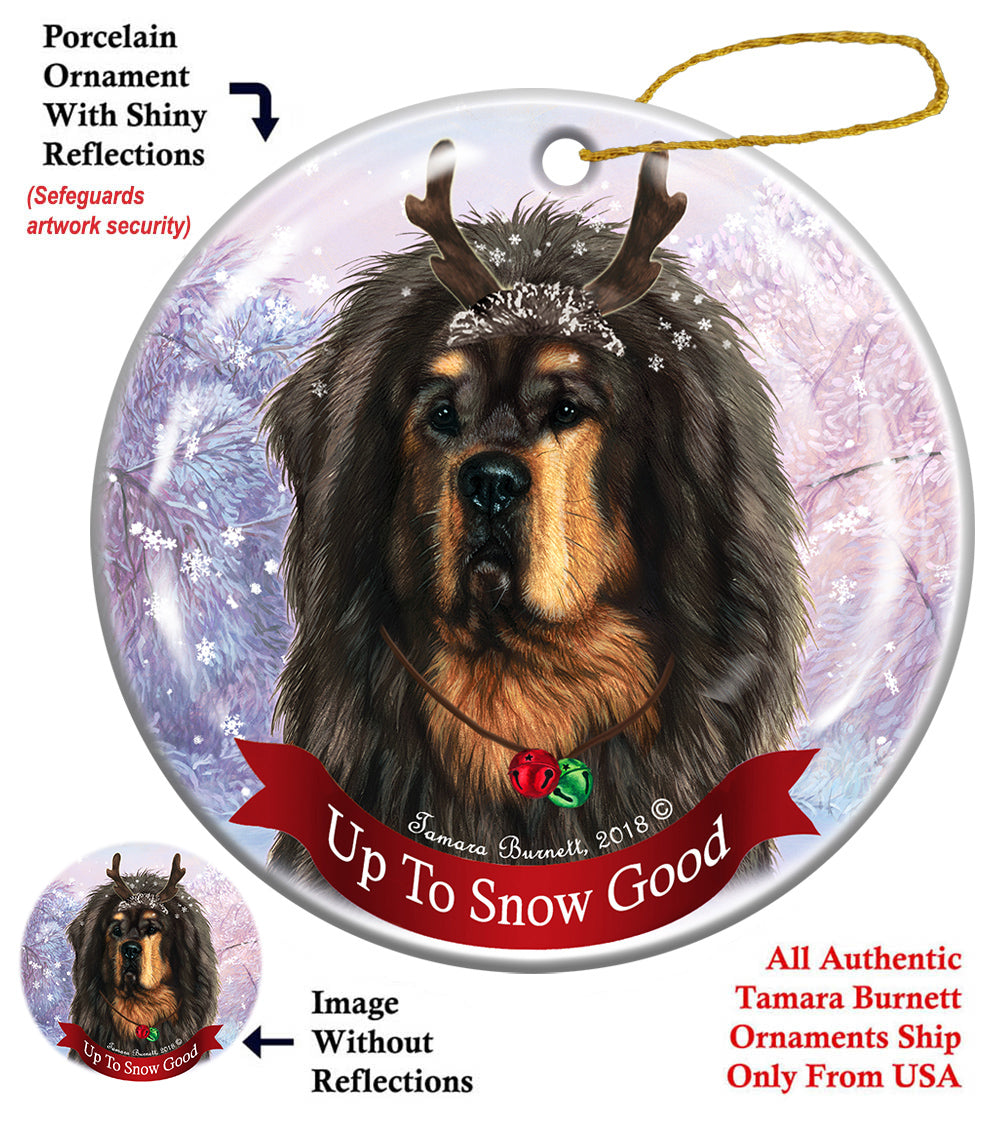 Tibetan Mastiff - Up To Snow Good Ornament