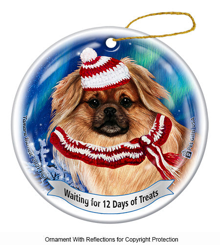 Tibetan Spaniel 12 Days of Treats Ornament