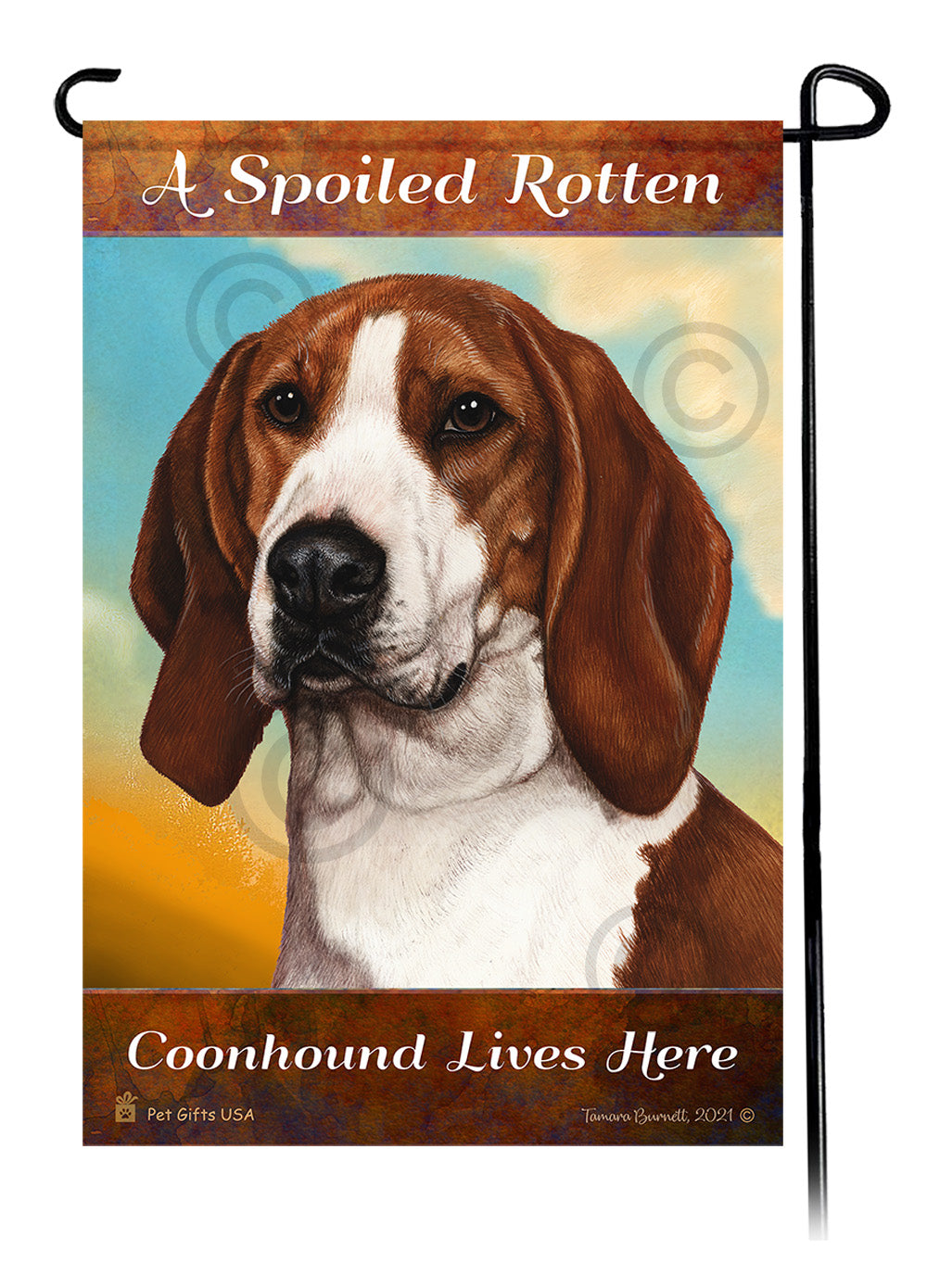 Coonhound Spoiled Rotten - Garden Flag