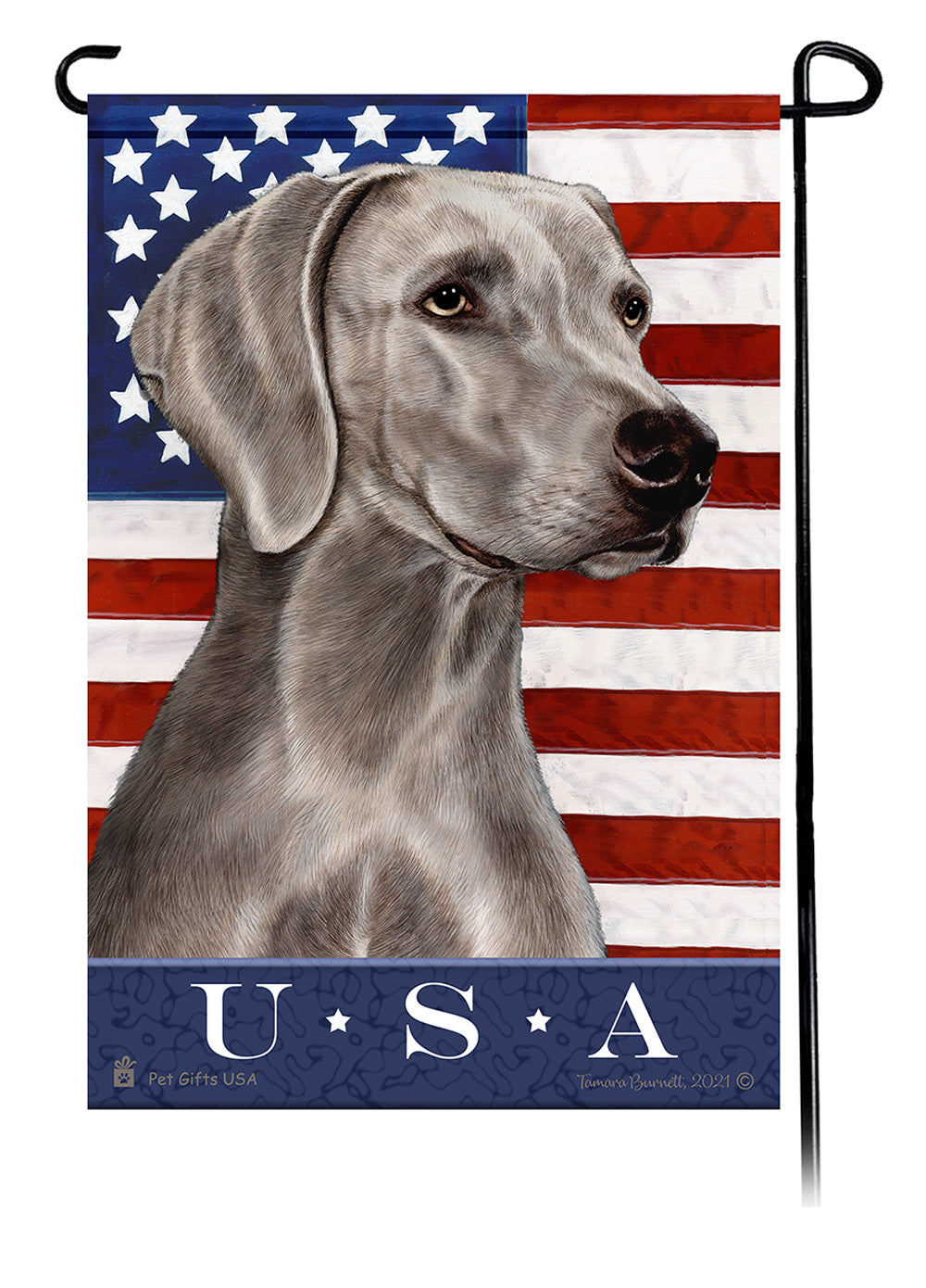 Weimaraner True Blue Garden Flags