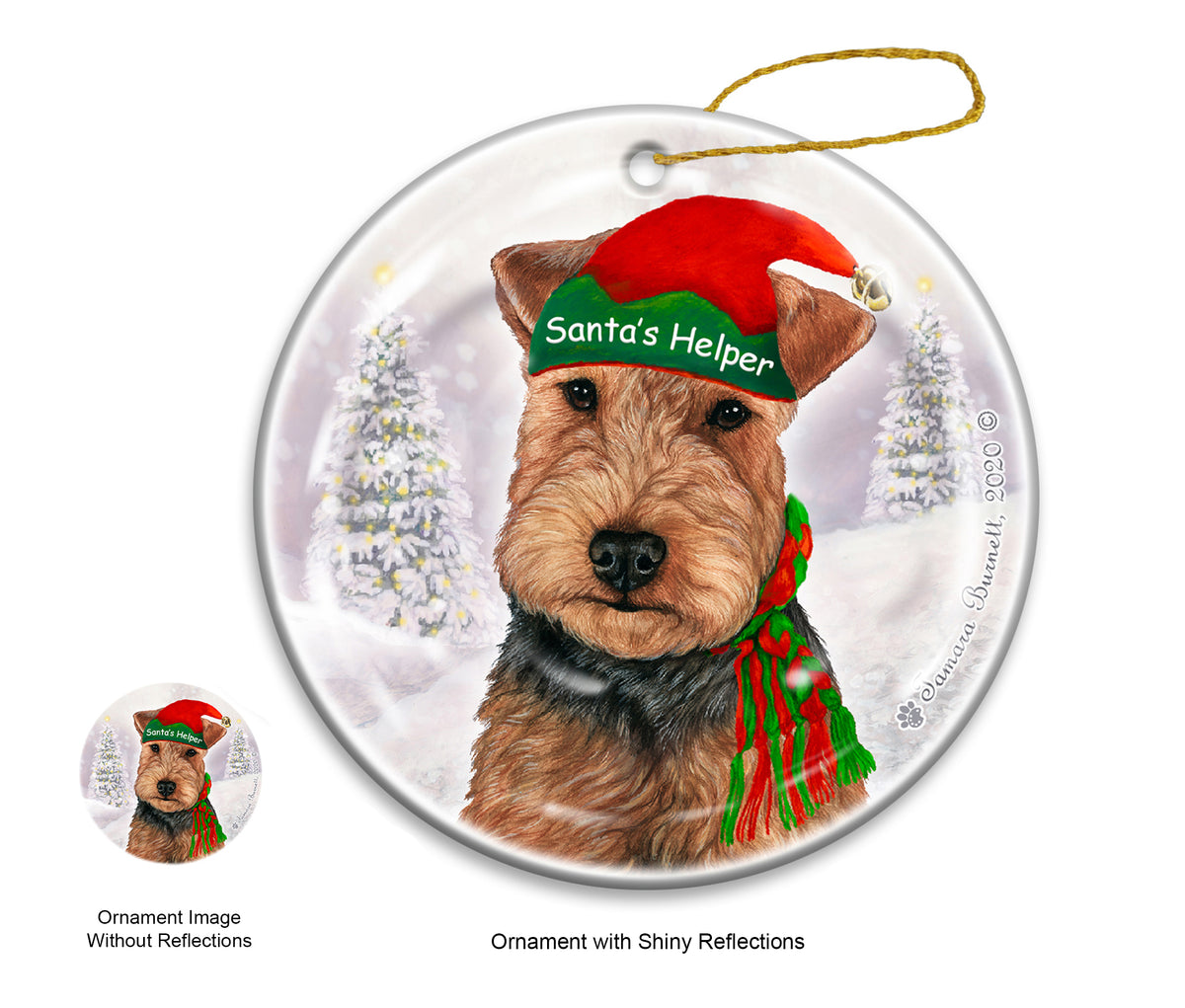 Welsh Terrier - Santa's Helper Ornament