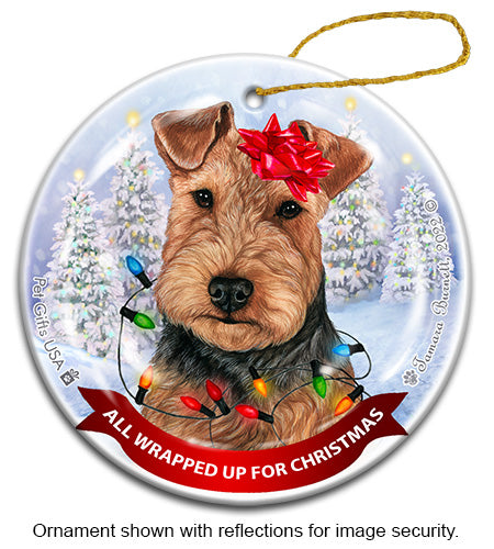 Welsh Terrier All Wrapped Up Ornament