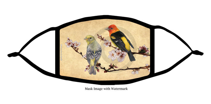 Western Tanager Face Mask