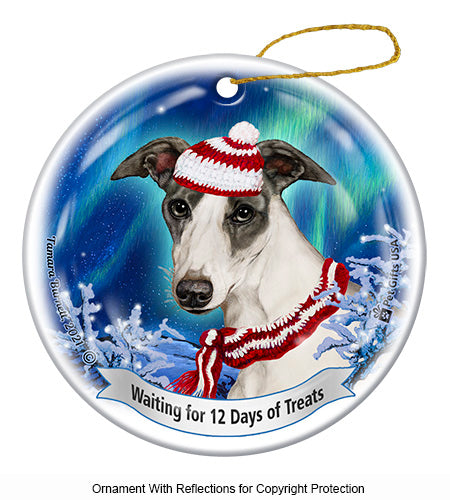 Whippet 12 Days of Treats Ornament
